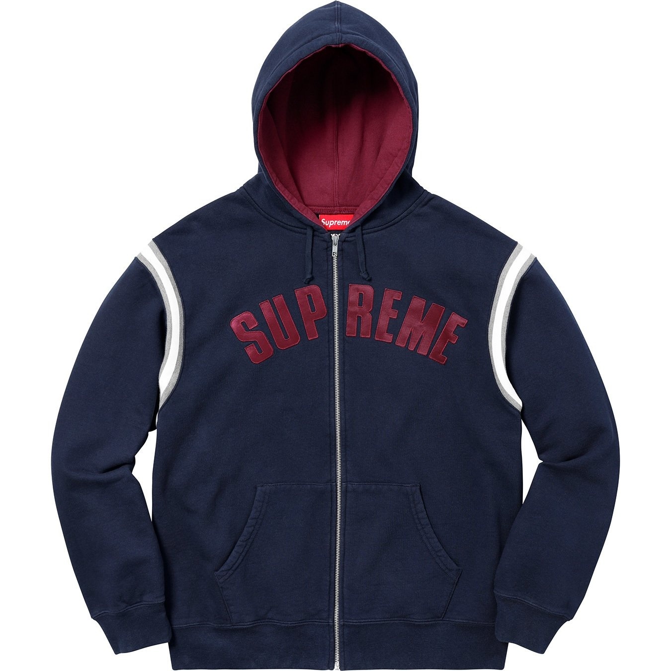 Jet Sleeve Zip Up Hooded Sweatshirt view 7